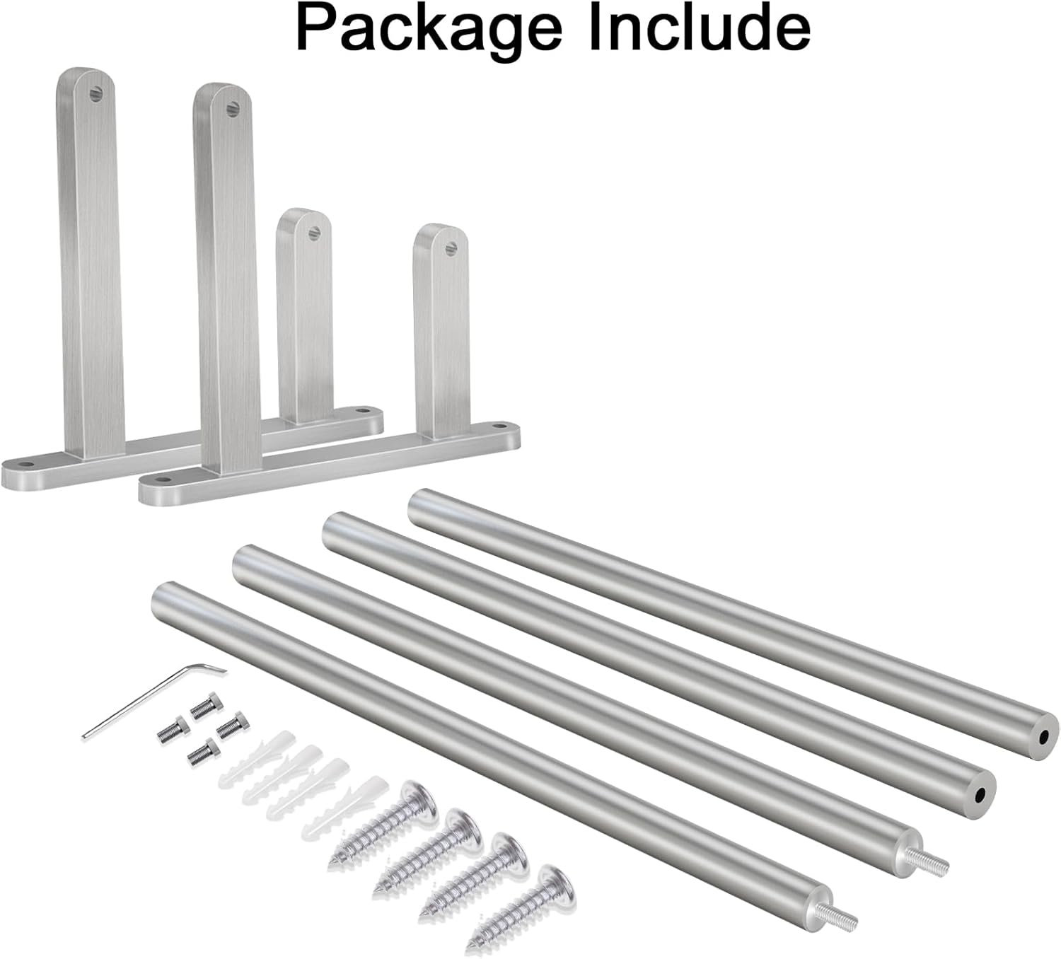 Double Towel Bar, 24Inch Towel Rack for Bathroom, Stainless Steel Double Bath Towel Bar, Wall Mounted Towel Holder, Double Towel Rod Towel Rail Hanger for Wall, Kitchen (Brush Nickel) - Image 8