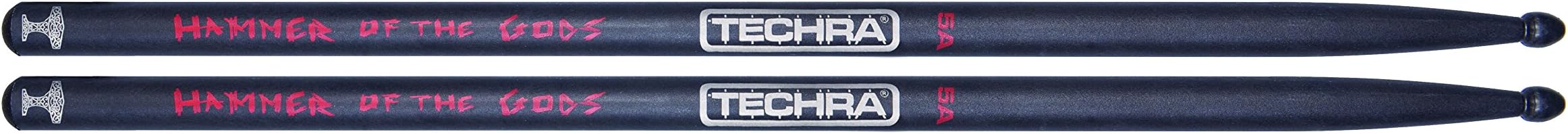 Techra Hammer of The Gods Carbon Fiber Drum Sticks, 5A (HOTG-5A)