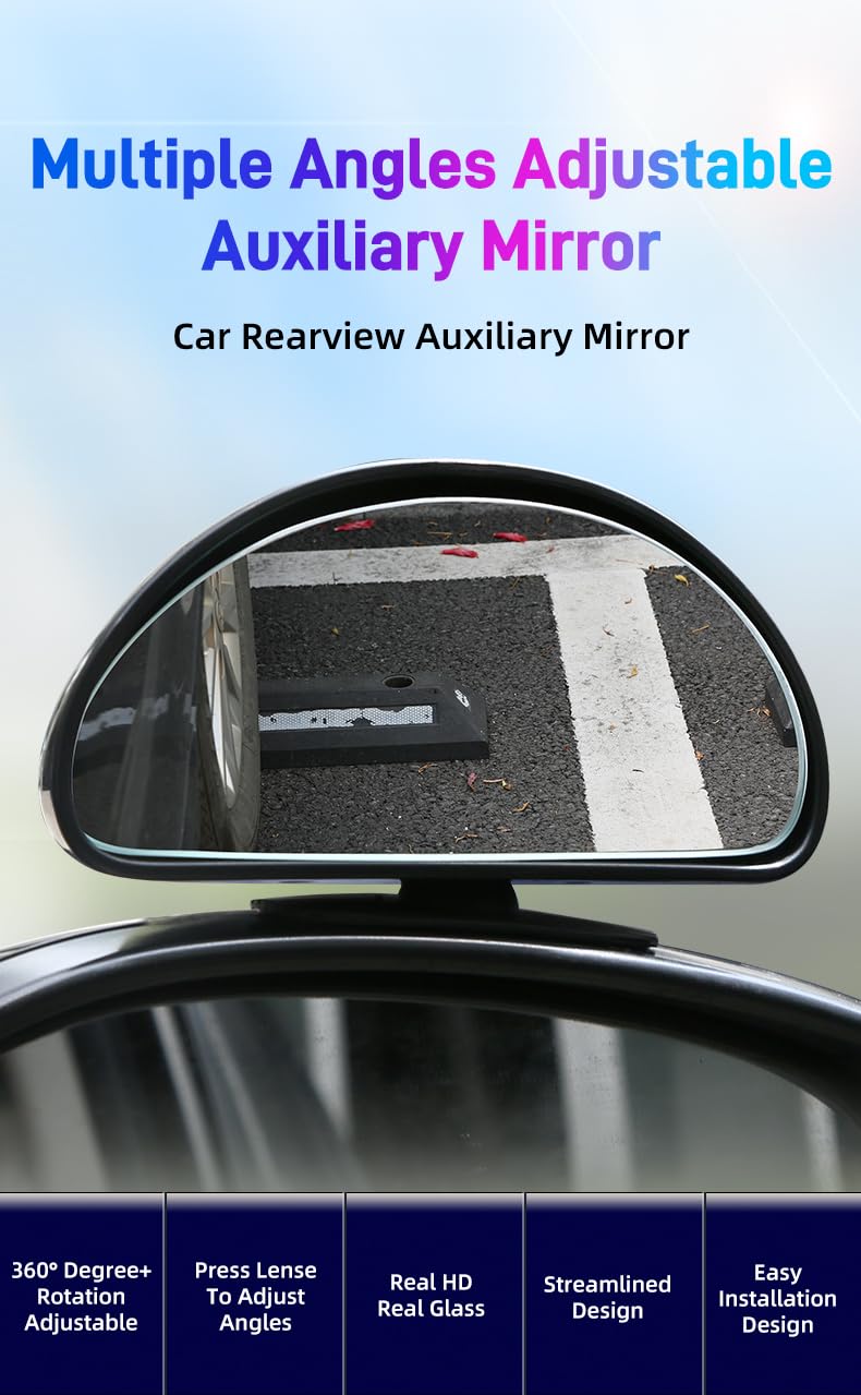 Amazon.com: SANMLX Blind Spot Mirror for Car, Stick-On Blind Side
