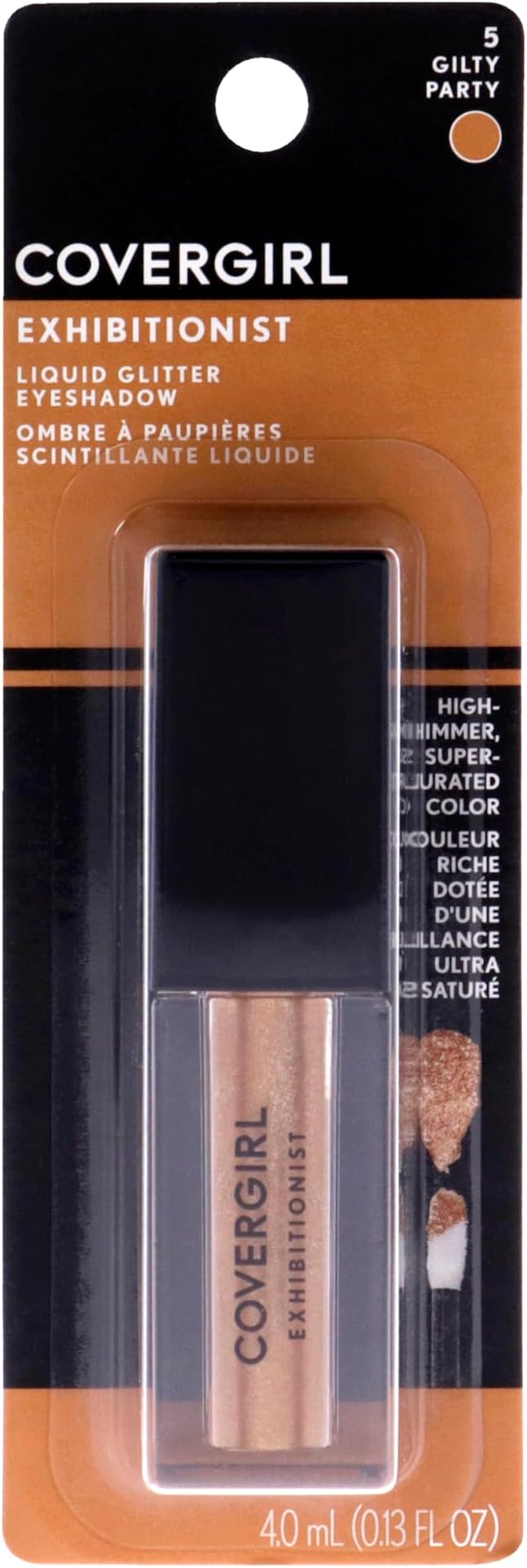 Exhibitionist Liquid Glitter Eyeshadow, Gilty Party , 0.13 Ounce