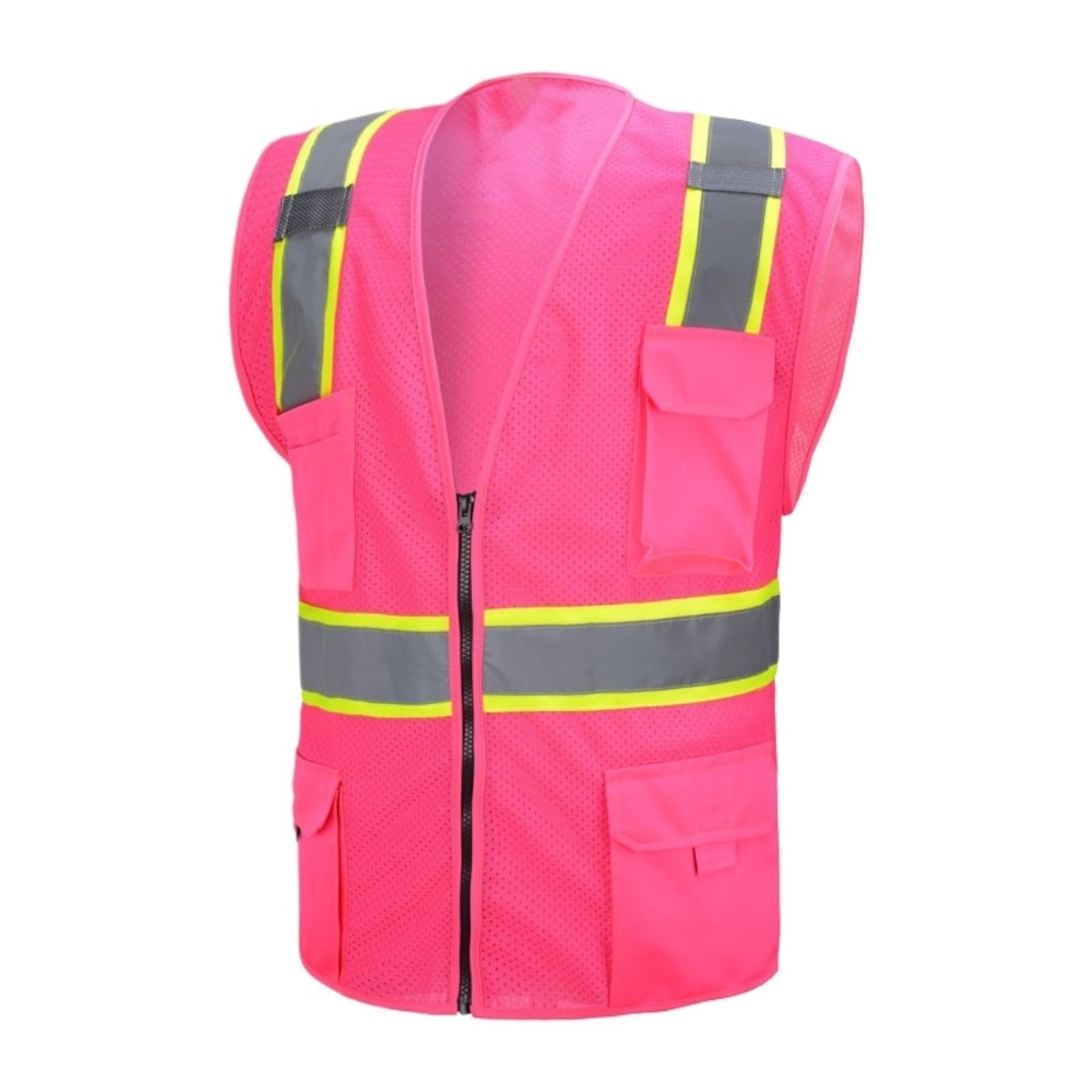 Gilet Réfléchissant Multi-poches For Travaux Extérieurs Et Circulation