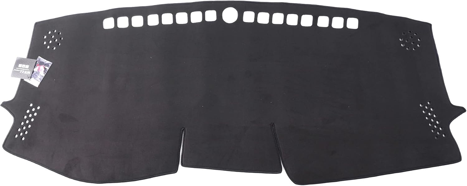 WellVisors Black Suede Dash Mat Dashboard Cover Compatible with Toyota 2018-2022 C-HR 3-777TY021