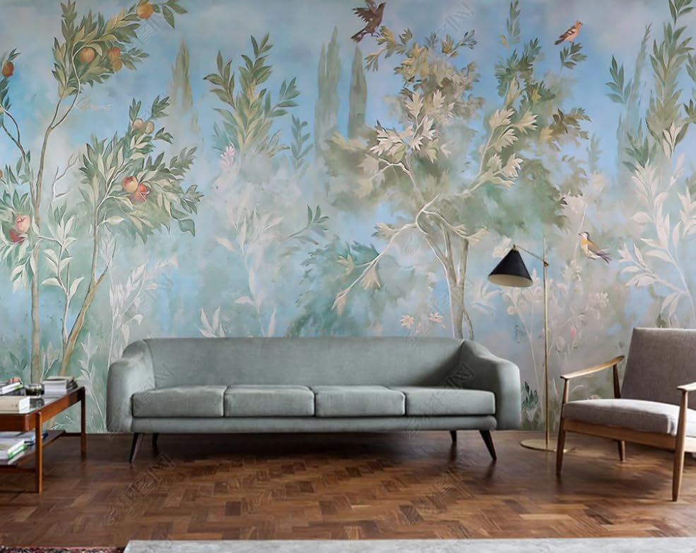 Papier peint intissé forêt tropicale pour masquer un mur nu