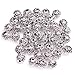 GEM-inside Bali Style Metal Antique Tibetan Silver Spacer Beads Charms Jewelry Findings Jewelry Making DIY Connectors 8Bags Total 400Pcs With Box(MIX)