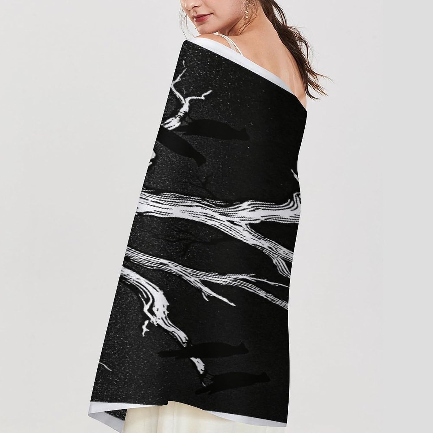 Black - Dark Night Scarfs for Man Women Winter Scarf Long Shawl Wraps Fashion Classic Tassel Scarfs Soft Blanket Scarves