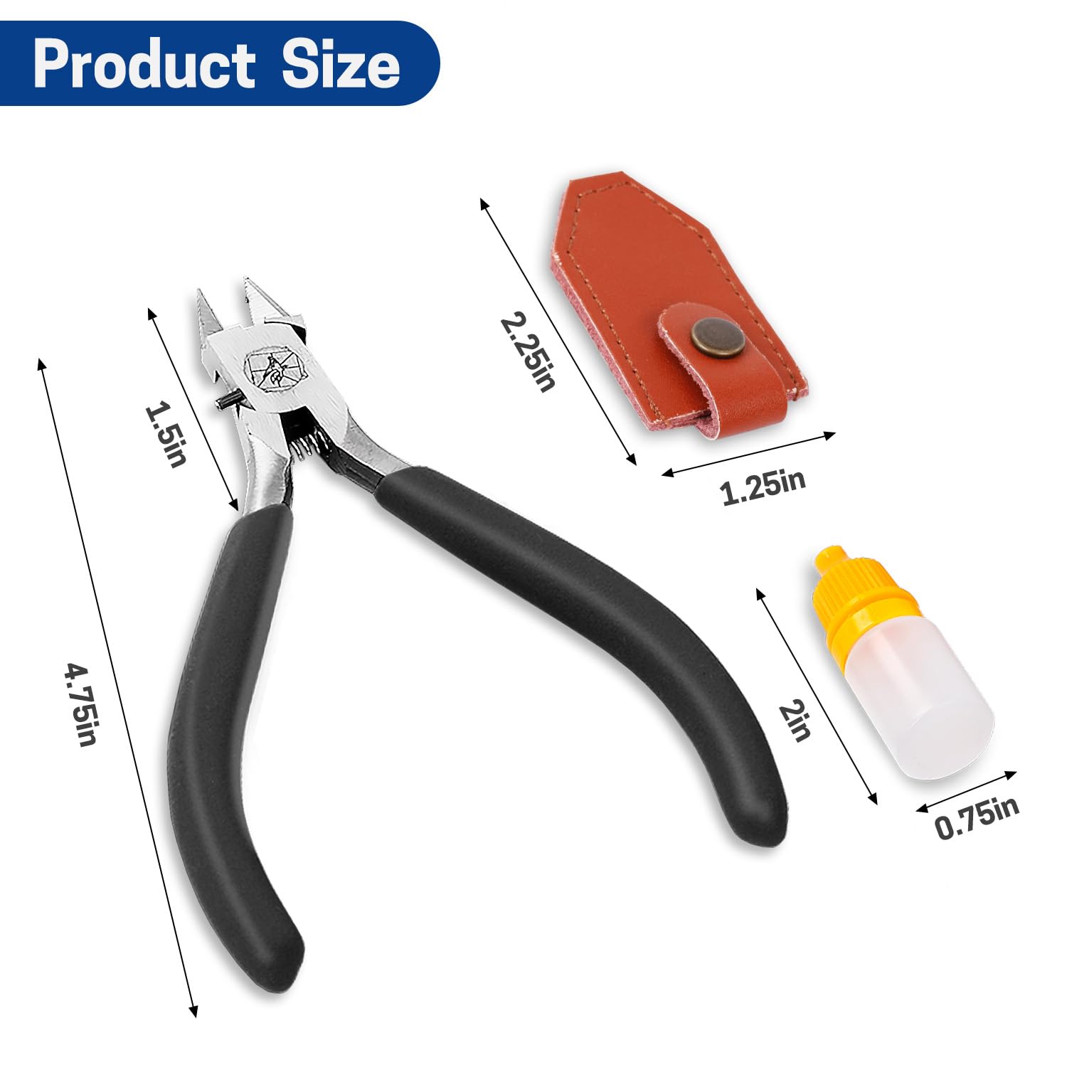 WISEPRO Model Nipper, Gundam Model Tools Kit,Ultimate Nipper for Plastic Model Tools, Wire Flush Cutter for Crafts, Tools for Hobby Building Repairing and Fixing (Black)