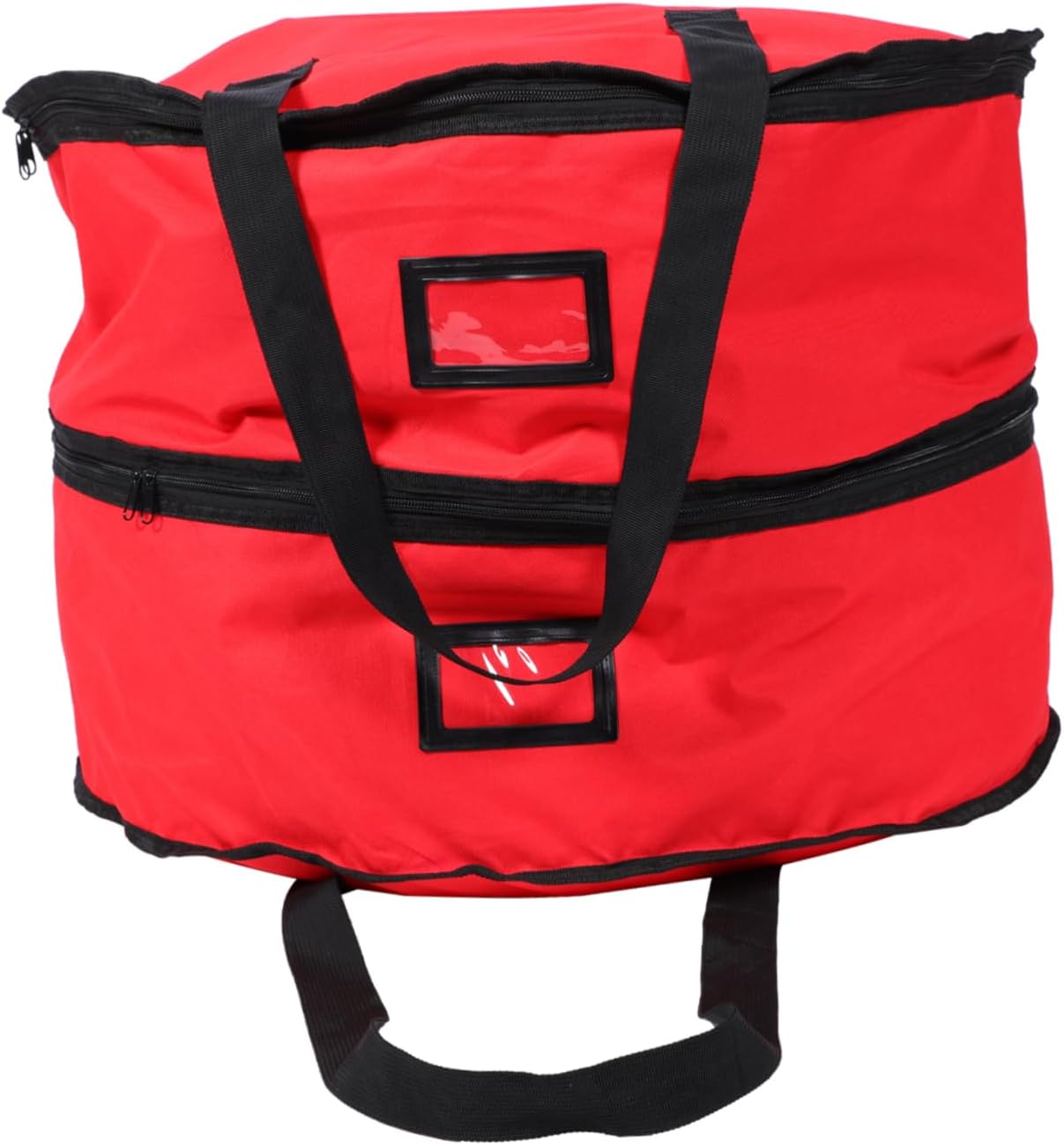 1pc Double Layered Christmas Wreath Storage Bag Red Holiday Garland Holder for Seasonal Decoration and Use