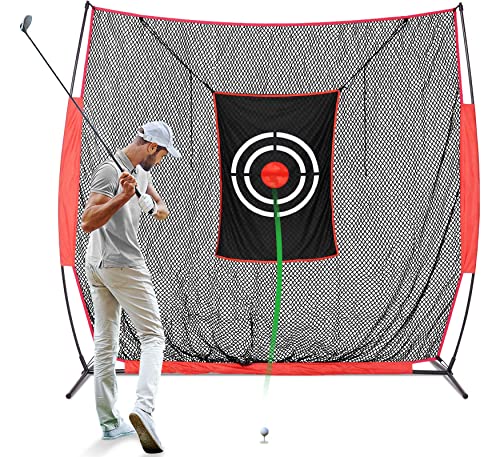 KAIDIDA Golf Parctice Net 8x7FT Golf Driving Net for Garden Backyard Training Portable Chipping Net with Target for Hitting Swing