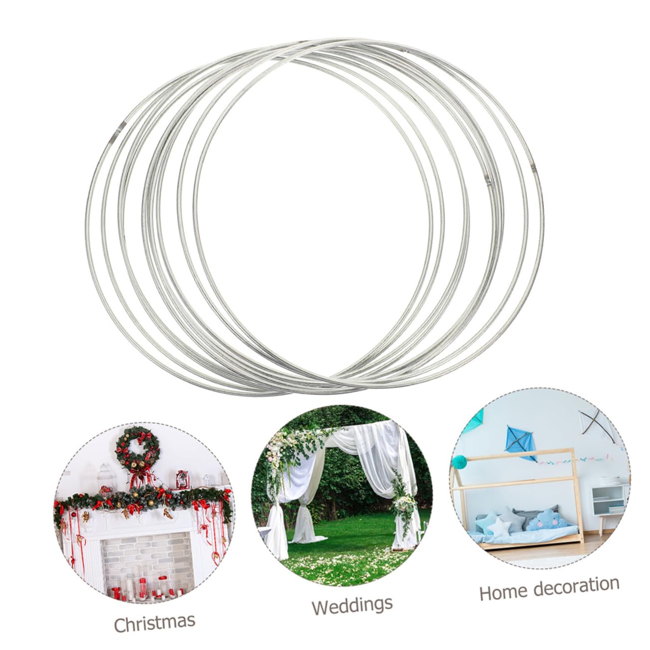 Amosfun Erstellen Sie Einzigartige 20 Stück Metall Floral Hoop Kranz Formen Handwerk