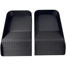 Hermit Crab Watering Pool | Platform Pool Accessory with Access Ramp for Hermit Crabs | 6.5" x 4" | Made in USA Salt + Fresh Set, Black
