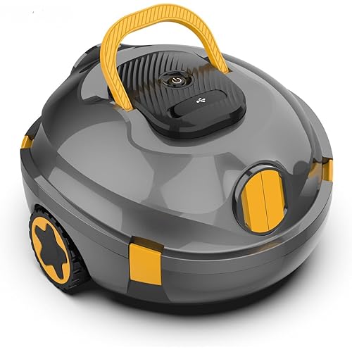 Robotic Pool Cleaner, Cordless Pool Vacuum for Above Ground & Inground Flat Pools with Dual Motors, 130 Min Runtime, Auto-Parking, Powerful Pool Vacuum Robot for Up to 1200 Sq.Ft