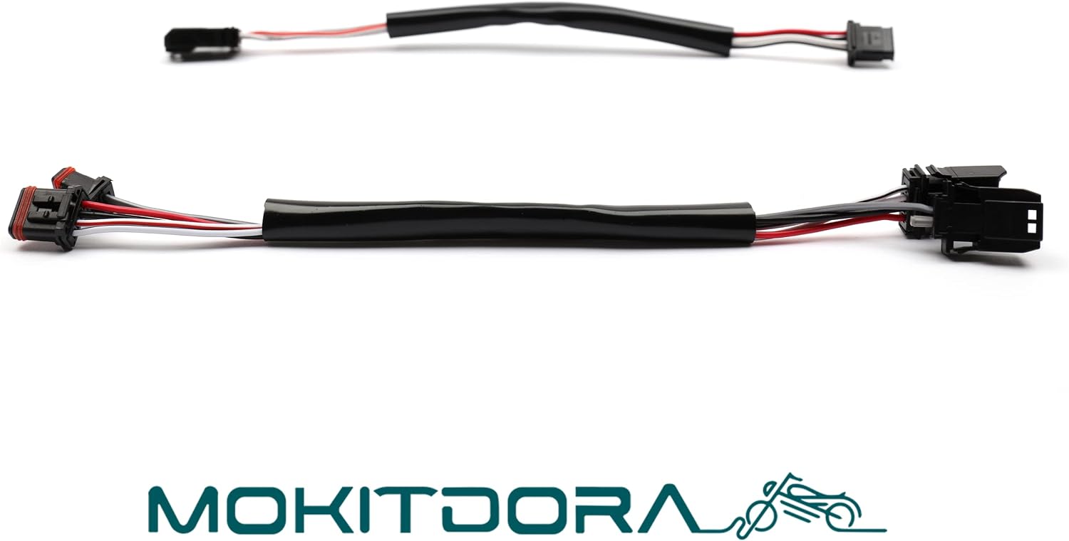 MoKitDora Handlebar Extended Wire Harness CAN-Bus Switch Wiring for Harley Softail Touring Dyna Sportster Models 10 Inch