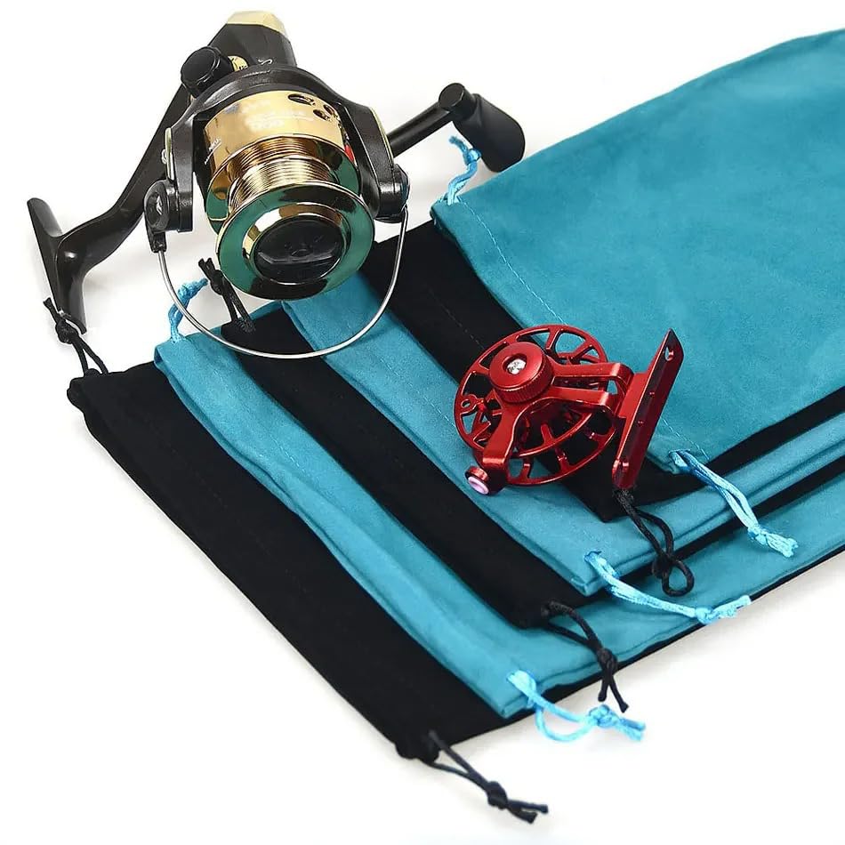 Set de 3 bolsas portátiles para carretes de pesca miniatura 1