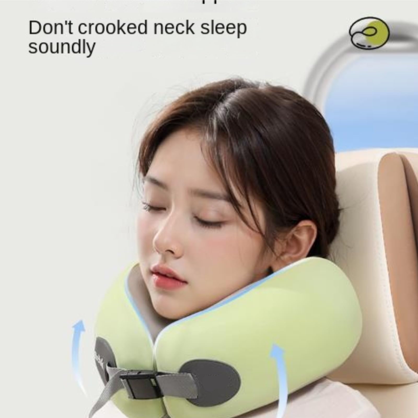 Reisekissen Nackenkissen Flugzeug Das U-förmige Kissen Kann Als Nackenstütze Im Flugzeug Verstaut Werden Reiseutensilien(Yellow)