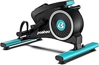 Vista 8 de pooboo Pedal de ejercicio para debajo del escritorio, mini bicicleta estática magnética silenciosa con 16 niveles de resistencia, para ejercitar