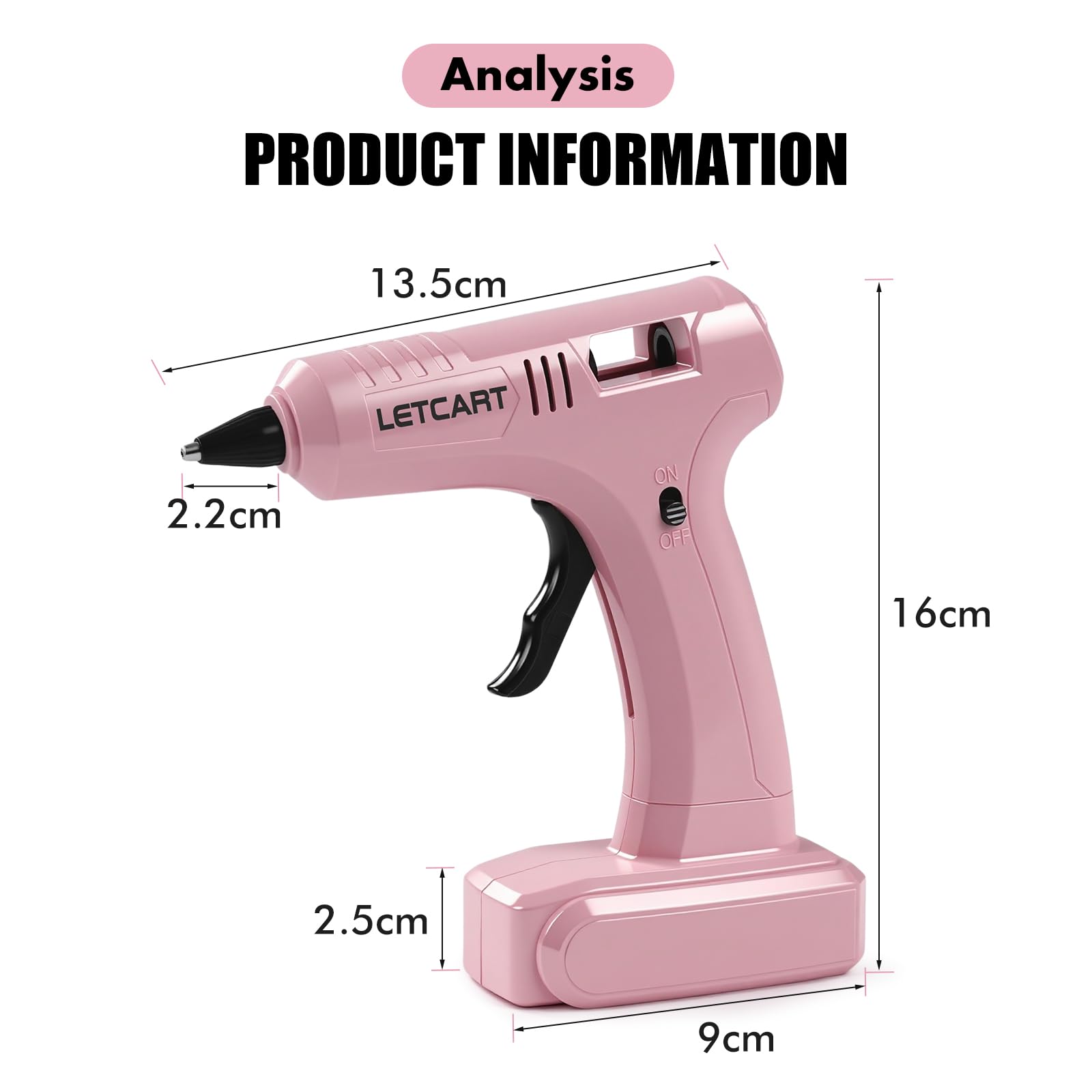 Pistolet à Colle Chaude 40W avec 30 Bâtons de Colle 7x140 mm, Pistolet a Colle Chaude Anti Écoulement pour Réparation, Artisanat, DIY, Maison, Bricolage, Bureau (Rose)