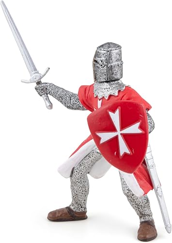 Papo - Realistic Knight of Malta Figure - Ages 3+ Historical Collection - Educational Play Medieval Orders - Gift Idea Toy for Girls and Boys