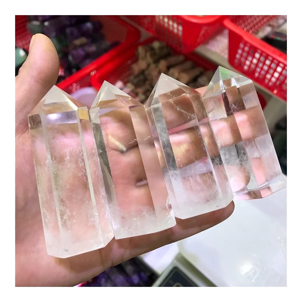 For varitas de punto de cristal de cuarzo transparente Natural de 200g, torre de piedra de Ángel Reiki for decoración de habitación, dios de la riqueza, Feng Shui ZFUGEDRLI