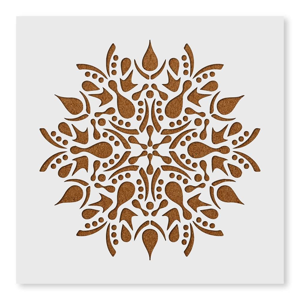 Kainchi baba india Mandala Design Floral Stencils for Art and Craft Painting Small Size 6x6 inch Reusable Stencil for Painting, Fabric, Glass, Wall Painting, and Craft Painting (B0D83T95R6) Amazon Price History, Amazon Price Tracker