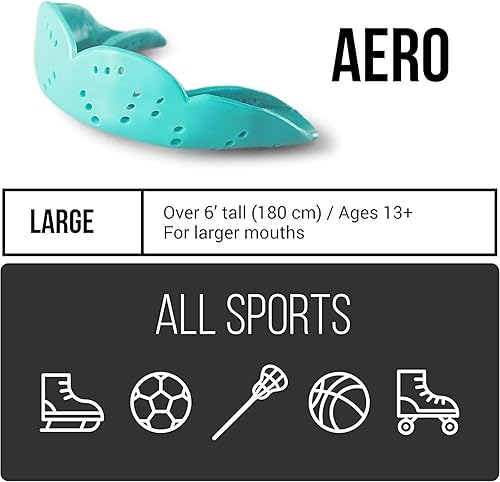 Miniatura 43 de SISU Aero - Protectores bucales 0.06 pulgadas, ajuste a la medida, protector bucal deportivo, para jóvenes y adultos, M Artic Camo