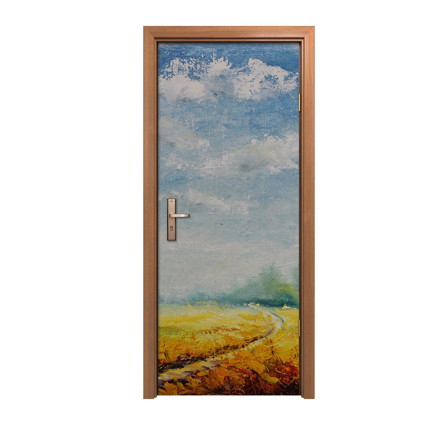 Autocollant de porte 90x200cm décoration autocollan design d'intérieur murale nature