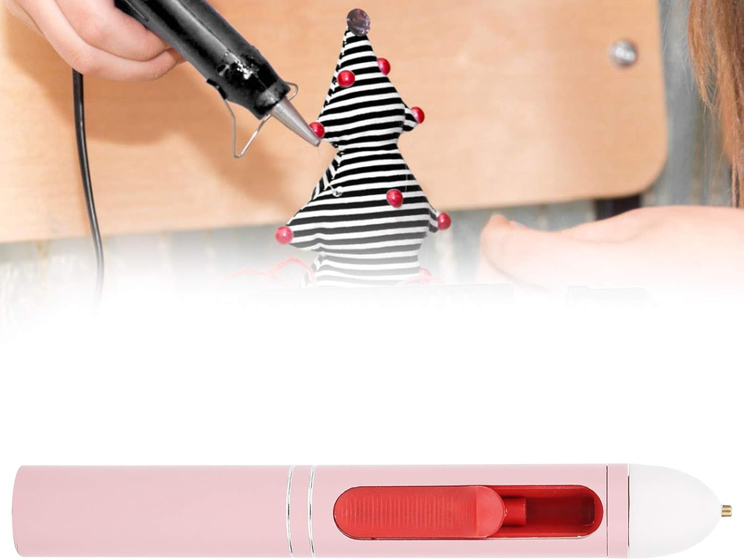Hilitand Pen Shaped Glue Gun, Mini Glue Guns Hot Colorful PenShaped Cordless 2200mAh USB Rechargeable Lithium Battery