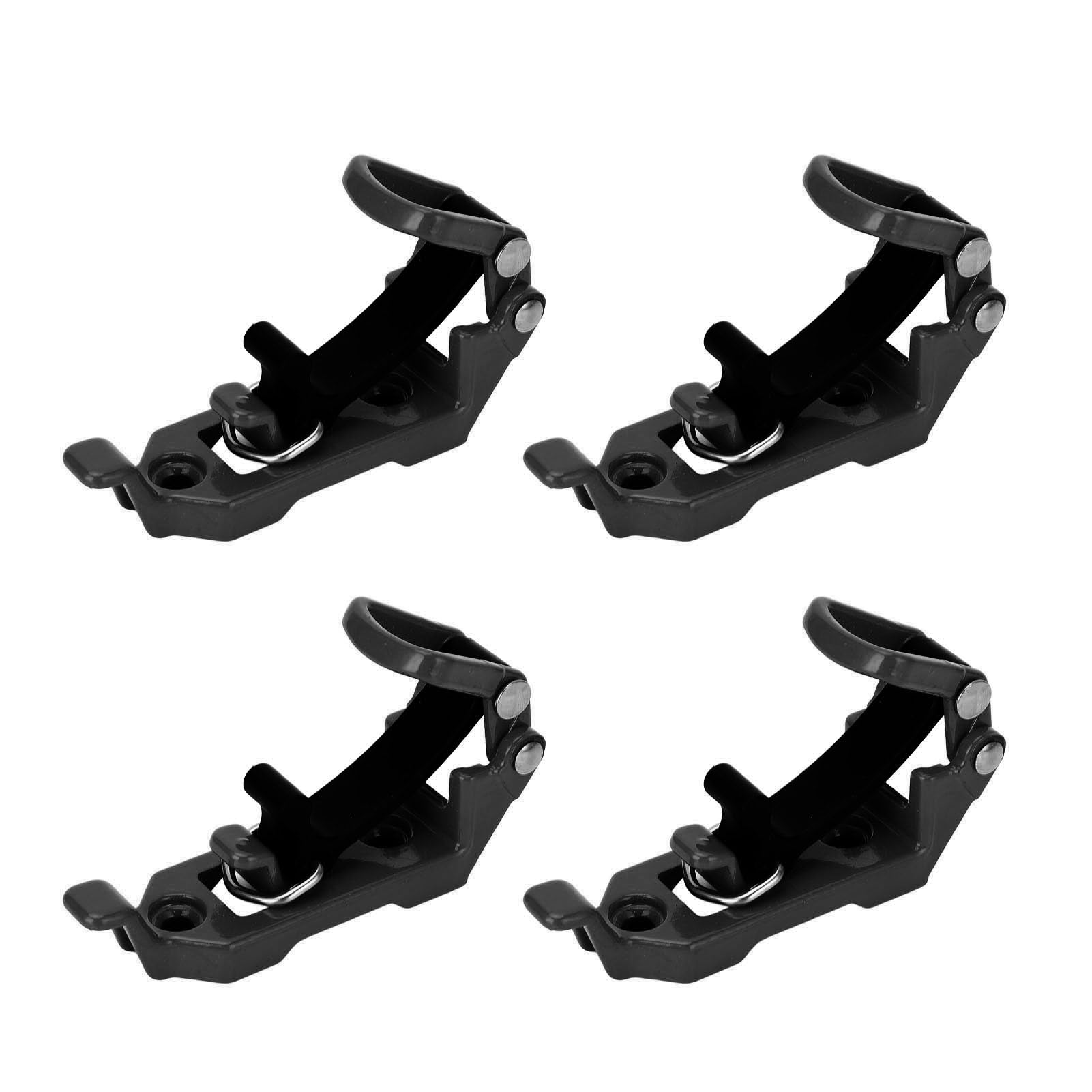Roof Rack Shovel Mount Heavy Duty Metal Rubber Clamp Bracket Multipurpose for Boats Tool Storage (Black)