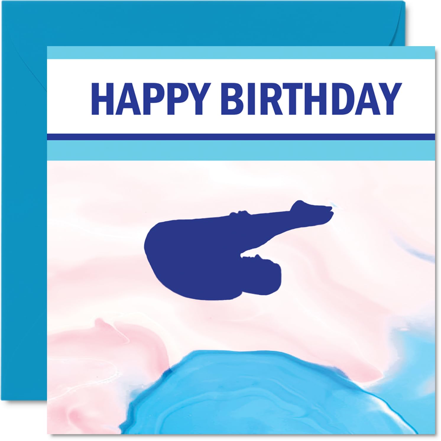 Diving Sport Birthday Cards - Boys in Sports - Happy Birthday Card for Boy Son Brother Grandson Nephew Uncle Cousin, 145mm Bday Greeting Cards
