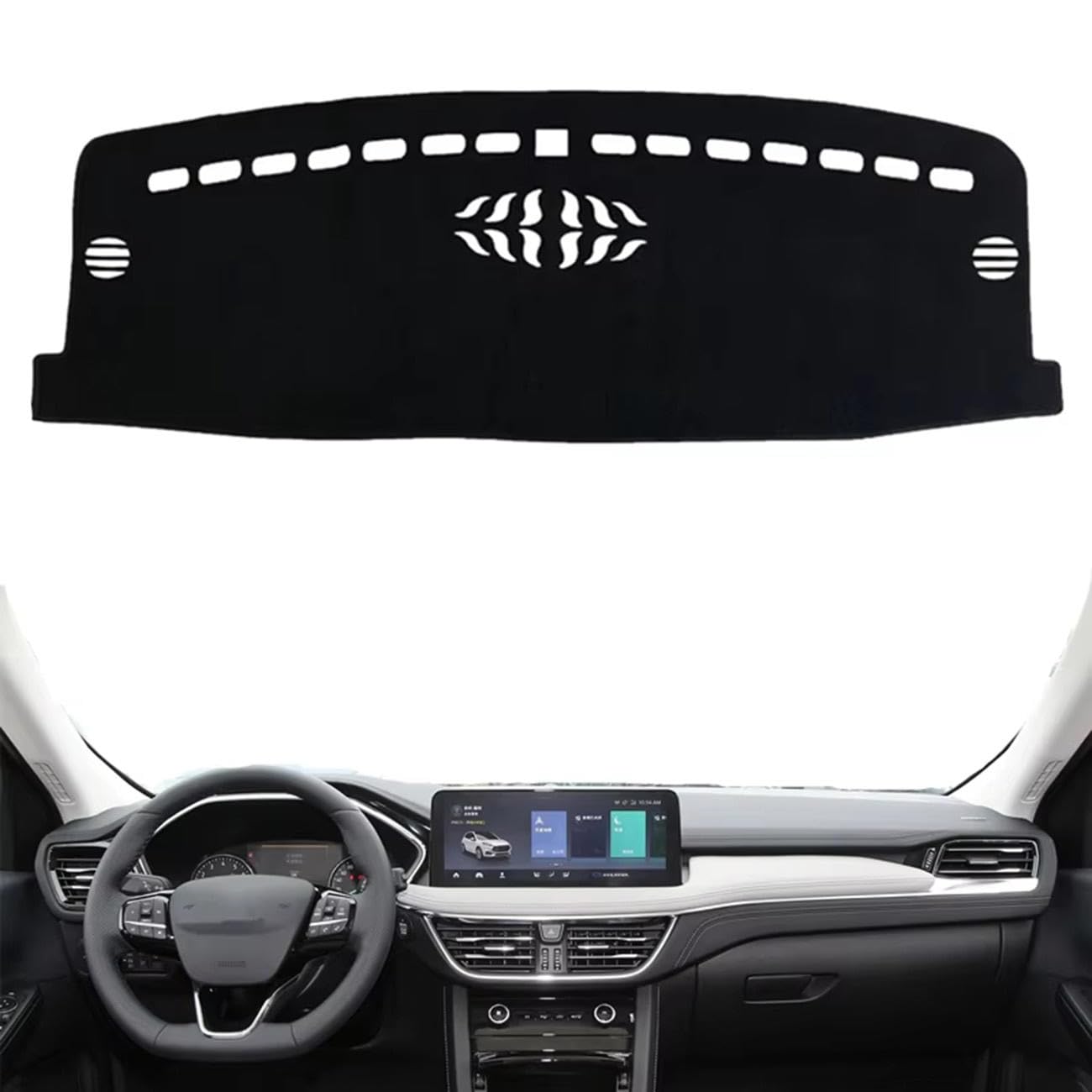 Adatto per Ford Escape Kuga 2020-2024 senza HUD, copertura del cruscotto personalizzata, compatibile con tappetino per cruscotto, protezione per cruscotto del tappeto, antiriflesso