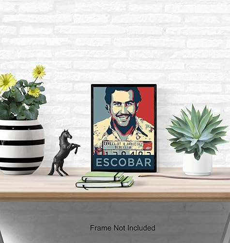 Miniatura 4 de Pablo Escobar Mugshot - Póster artístico para pared, decoración del hogar de cartel mexicano, decoración de habitación para dormitorio, sala de