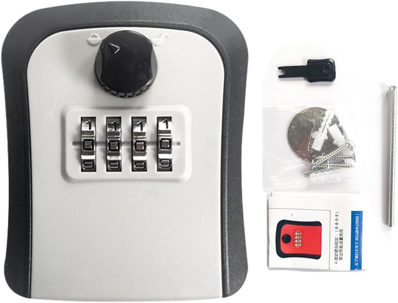 Wall Key Lock Box Wall Mounted Digit Combination Safe Storage Hider