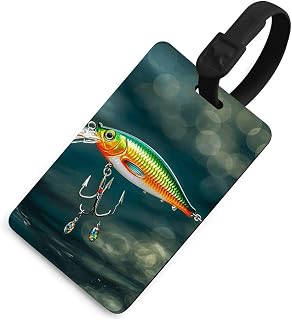 Fishing Lure Style Luggage Tags for Suitcase Name Tags Air Tags | Cute Unique Bag Tags Id Label Personalized Baggage Identifier Travel Essentials Travel Accessories for Cruise Airport