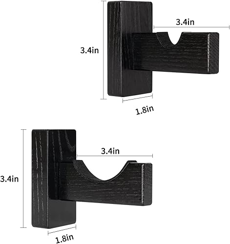 Miniatura 2 de Solid Wood Baseball Bat Display Case - Horizontal Rack, Sturdy Stand, Softball Holder (1PC Bat Case)