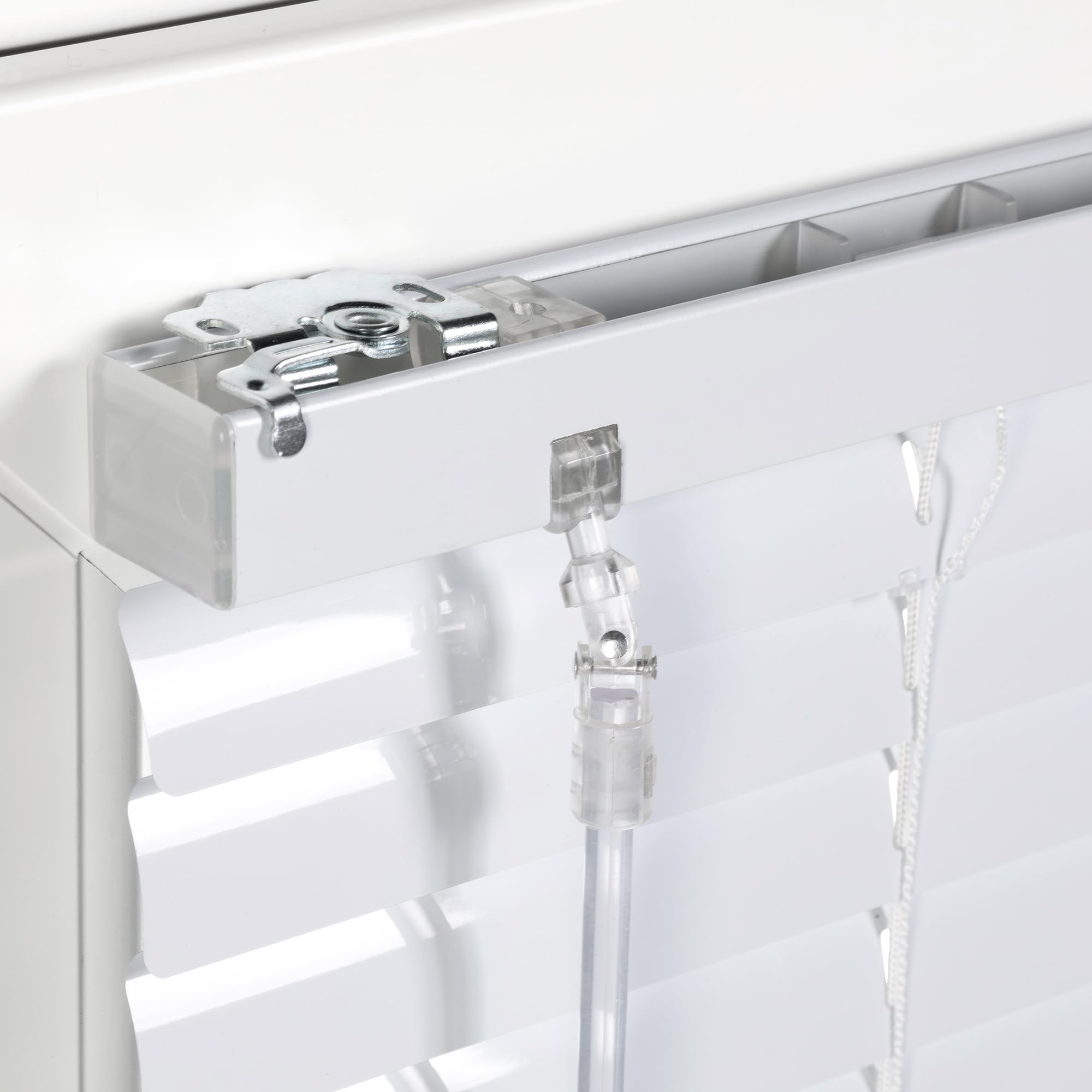 SONELLO Tenda veneziana in alluminio 70x220 cm Bianco senza foratura