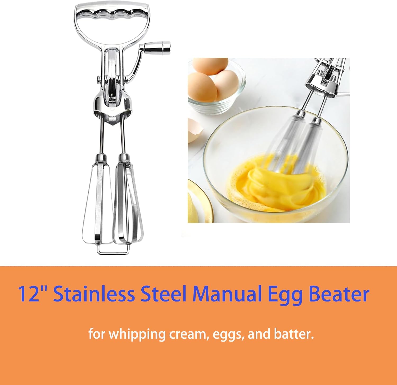 12" Manual Egg Beater