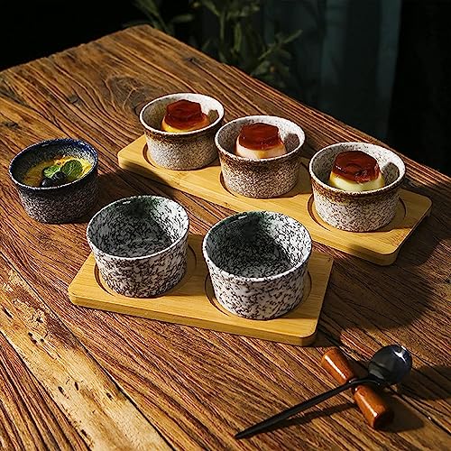 Miska na zupę, miska do ryżu, miska reakfast, zestaw ramekinów, 120 ml, ramekiny creme brulee, suflet naczynia do pieczenia w piekarniku, suflet ramekiny, kokilki do frytownicy-niebieski-zestaw 6 sztu