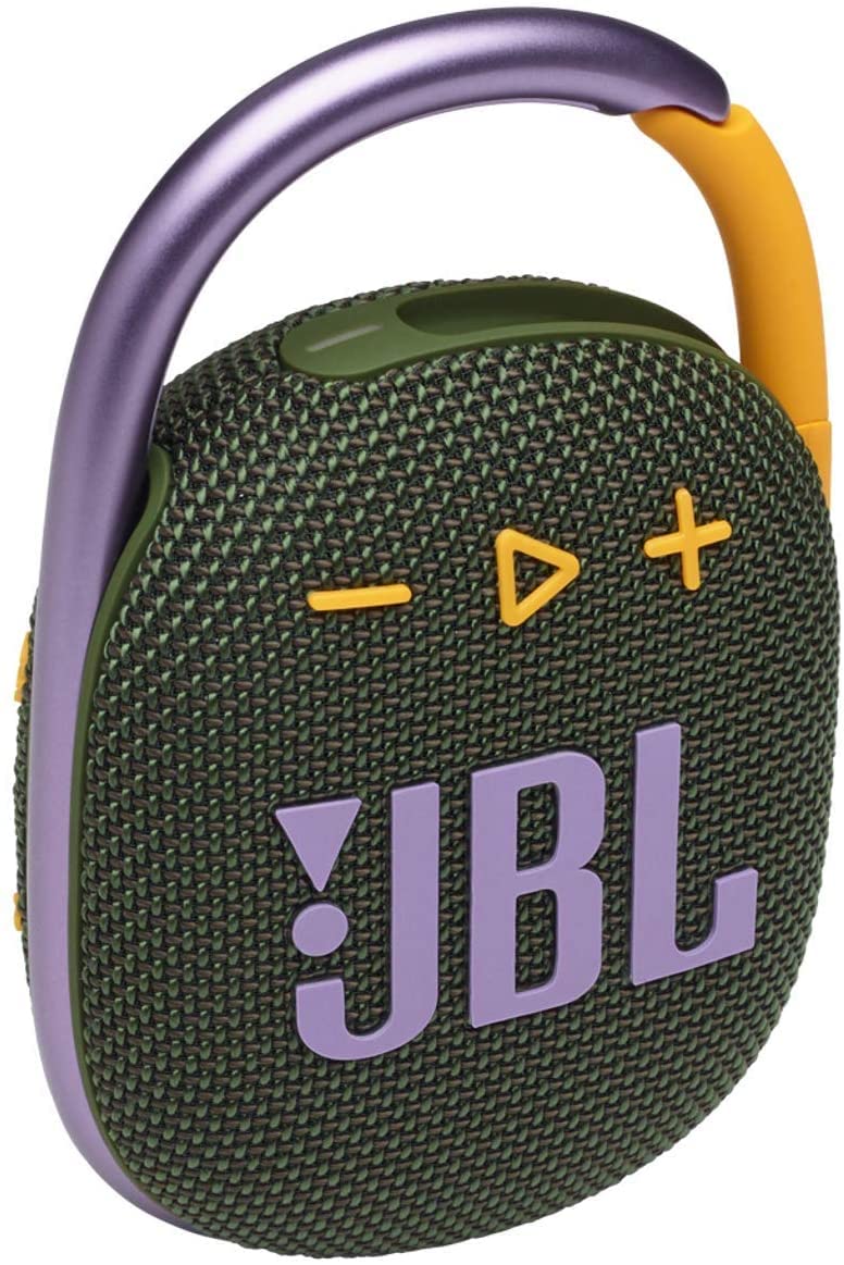 JBL Clip 4 Bluetooth portable speaker with integrated carabiner, waterproof and dustproof, 10H Battery - Green
