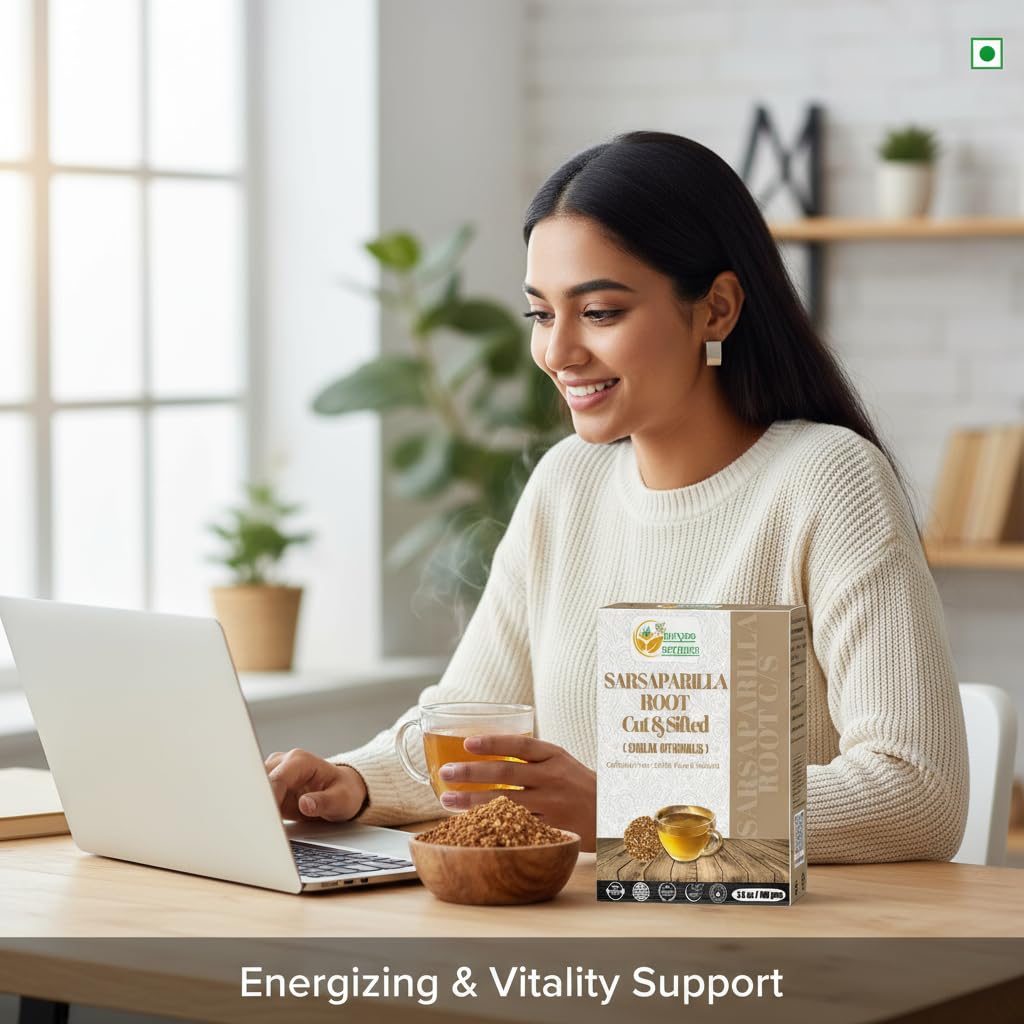 Herbs Botanica Sarsaparilla Root Natural (Sasperella Root, Hemidesmus Indicus), Natural Blood Purifier for Skin Health, Immunity & Joint Support, Herbal Tea Ingredient, 1 lb