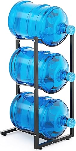 MYLOLF Soporte para jarra de agua de 5 galones soporte para jarra de agua de 3 niveles para dispensador de agua de 5 galones, organizador de