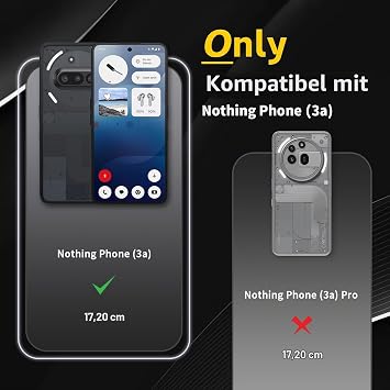 Ultra Thin Mobile Phone Case for Nothing Phone 3A Matte Black