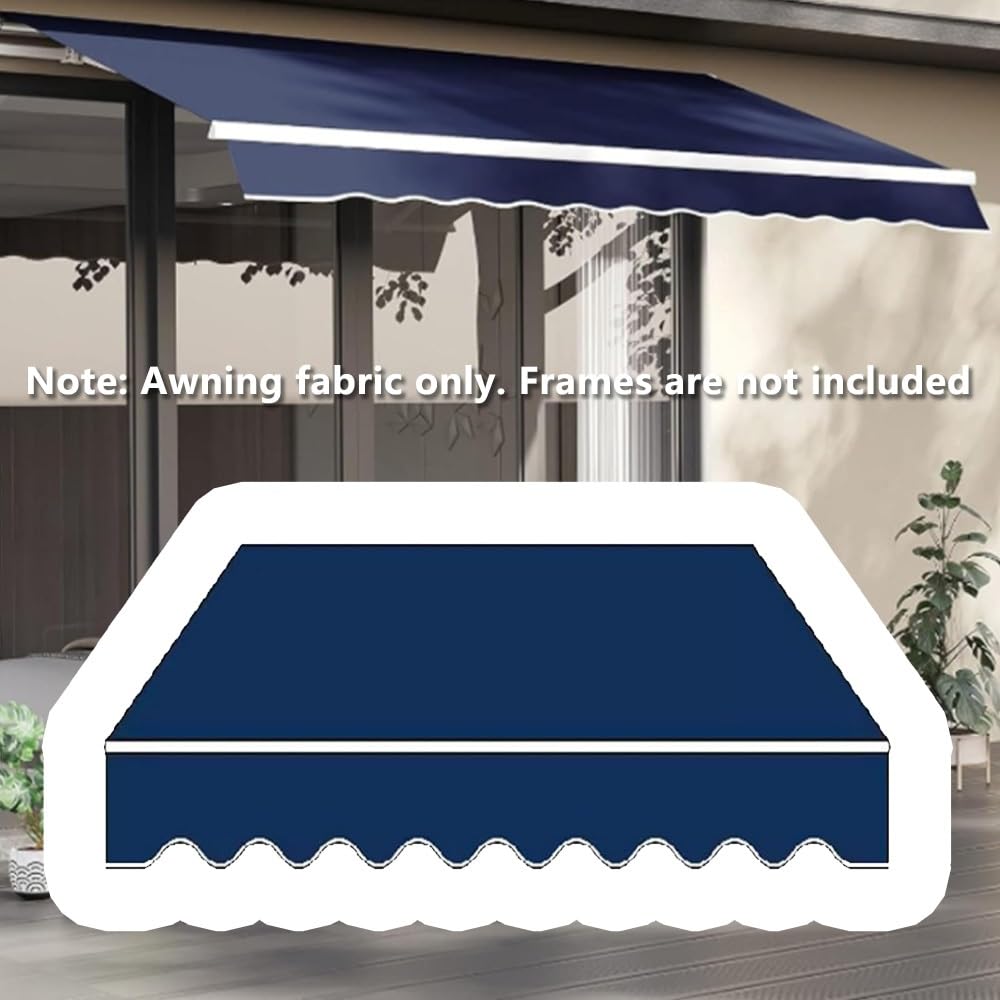 Tessuto Di Ricambio Per Retrattile Tenda Da Sole 2m 2.5m 2.8m 3m 4m 5m 7m Telo Per Tenda Da Sole Manuale Tettoia Di Ricambio Retrattile Per Balcone(Khaki,2.8x2.5m/9x8ft)