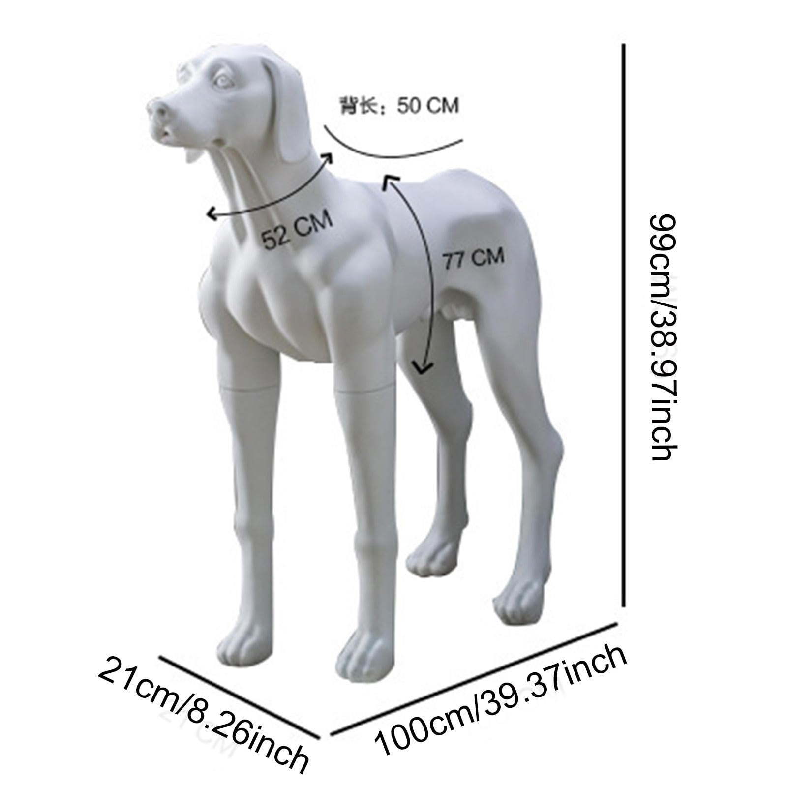 Modello di Visualizzazione di Abbigliamento per Animali Domestici, Manichino per Cani, Materiale FRP, Modello di Visualizzazione Multifunzionale Bianco Staccabile per Cani di Grandi