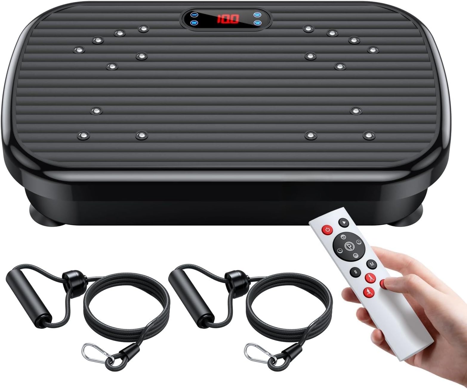 PUREROYI Vibration Plate Exercise Machine with 180 Speeds & 330lbs Capacity | Vibrating Plate for Lymphatic Drainage and Weight Loss, Powerful Quiet Vibration Platform Machines for Women Men
