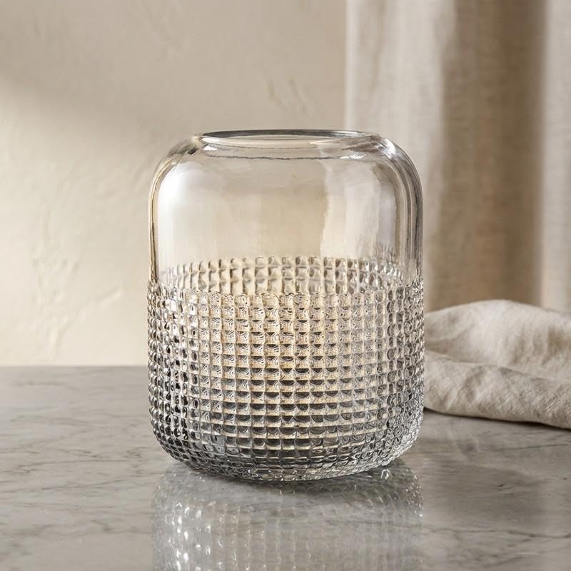 Vase de table en verre transparent DRW 18 cm déco