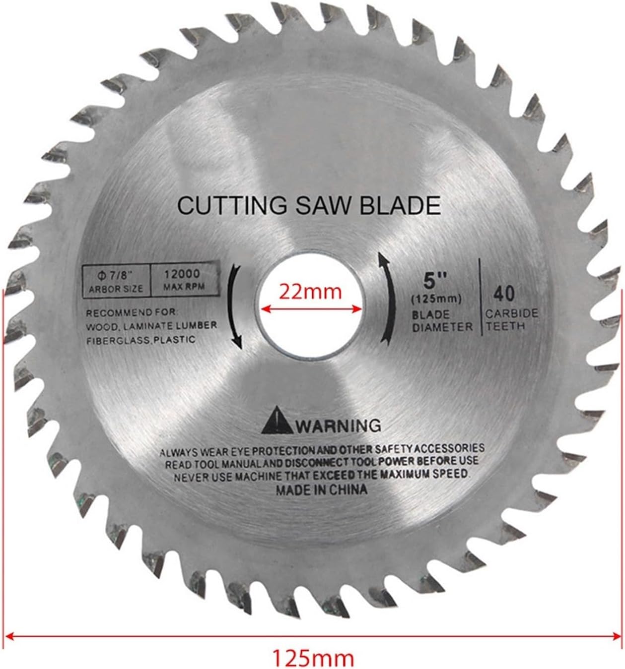 Circular Saw Blade Metal Cutting Saw Blade Circular Saw Blades 5 Inch Alloy Cutting Wheels Set Circular Cutting Discs Woodworking Drill Saw Blades