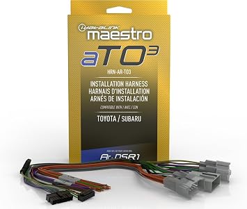 iDatalink Maestro HRN-AR-TO3 Plug and Play Amplifier/Processor Harness for Select Toyota, Lexus & Subaru Vehicles 2005-2018 ADS-MAR Universal Amplifier Module Required