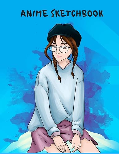 Anime Sketchbook: Anime Teenage Girl Manga Sketchbook for Artists Blank Paper for Drawing Sketching And Doodling