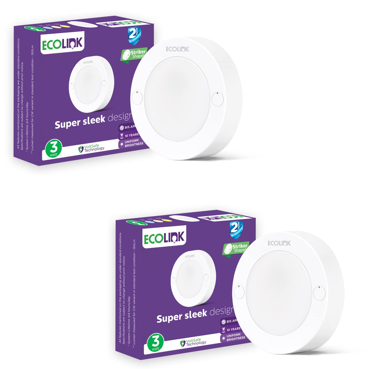 EcoLink 3-Watt Striker (Blue,Pack of 2)