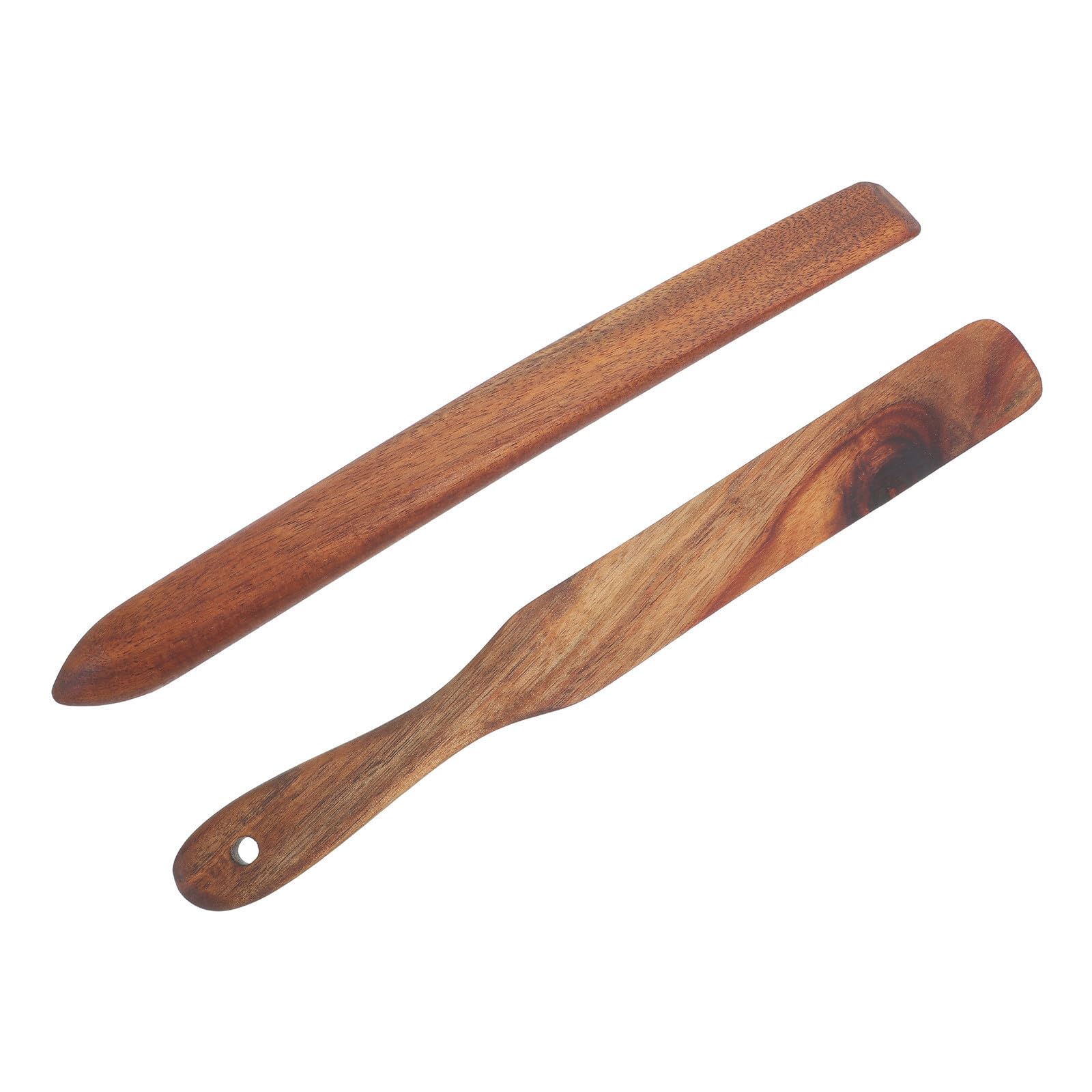 Palitos Mezcladores de Madera de 28cm Juego de 2 Varillas Reutilizables para Masas de Cocina