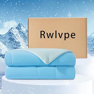 Rwlvpe Cooling Comforter King Size, Double-Sided Cooling Blanket for Hot Sleepers Night Sweats, Summer Comforter for King Size Q-Max>0.45 Ice Blanket Breathable Soft Lightweight Comforters, 104"x90"